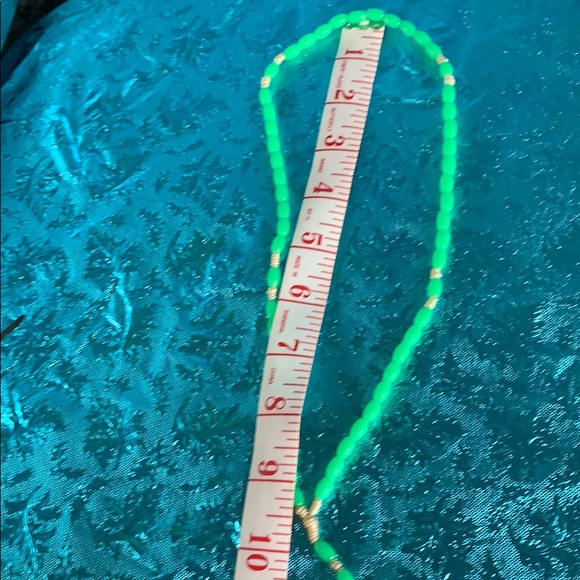 Rosary green beads white thread plastic cross - Picture 7 of 10